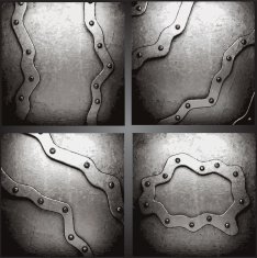 Vector metal background set N122