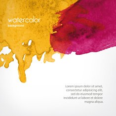 background with Watercolor splashes in vector