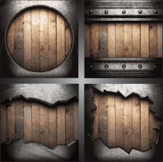 Vector metal background set N123
