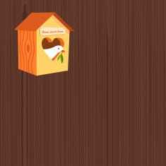 Tweet home nesting box with dove bird peace