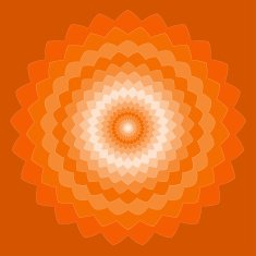 ornamental geometric hand-drawing bright orange spectral colored vector background