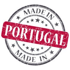 made in Portugal red grunge round stamp