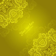 Greeting card with lace ornament N2