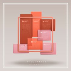 infographic vector elements with 3d rectangular style N2