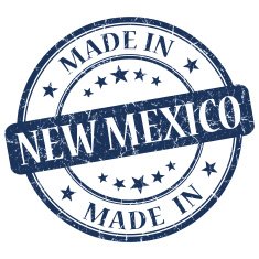 made in New Mexico blue round grunge isolated stamp N2