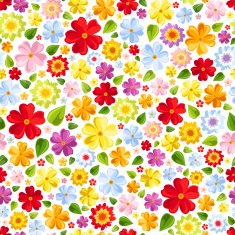 Seamless background with colorful flowers Vector illustration N2