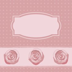 Pink frame with roses N2