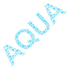 Aqua from water letters N2
