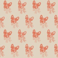 Seamless pattern with french bulldog Vintage sepia paper
