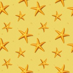 Seamless pattern with starfish Vector illustration