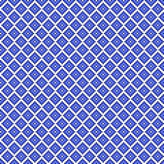 Traditional blue pixel seamless square pattern