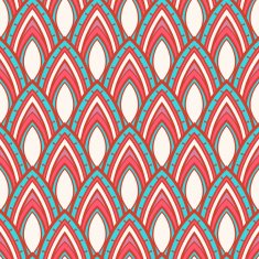 blue and pink foliage pattern