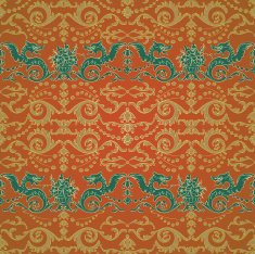 Seamless pattern vintage dragon