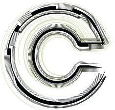 technological font LETTER c N4
