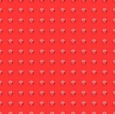 Painted metallic plate with round rivets texture - red background