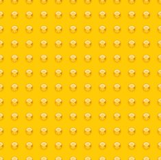 Painted metallic plate with round rivets texture - yellow background