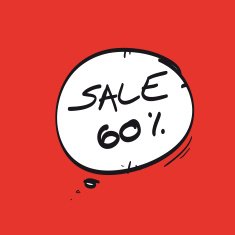 Sale sixty percent hand drawing