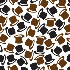 black and brown hat pattern eps10