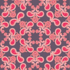 Abstract flower seamless wallpaper with leaves decor