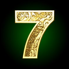 Vector golden cutted figure 7