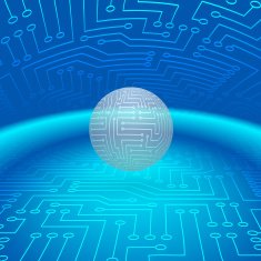 Abstract Sphere of Electronic Circuitry