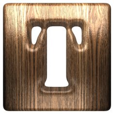 Vector wooden figure t