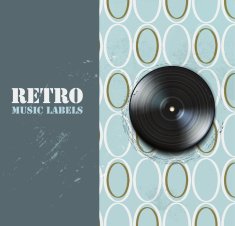 Grunge vinyl record icon on retro background N2