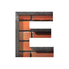 Vector brick cutted figure e Paste to any background