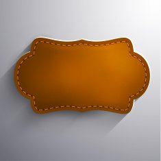Abstract leather3d label N4