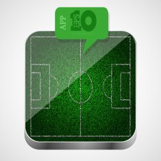 Vector soccer field app icon