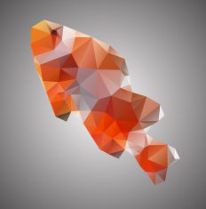 Stock vector abstract background clown fish with triangles