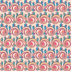 horizontal color pattern with swirls N2