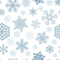 Christmas seamless pattern with big and small snowflakes N5