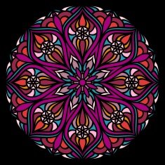 Colorful ornamental round lace