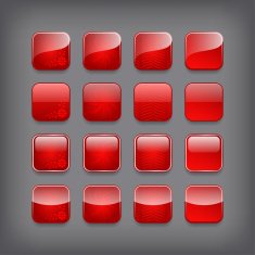 Set of blank red buttons N2