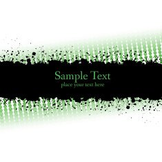 Green ink grunge banner N2