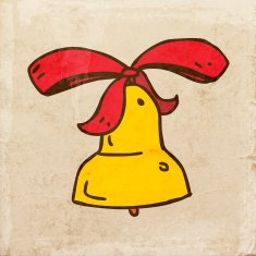 Christmas Bell on Grunge Background N2