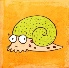 Snail on Grunge Background N2