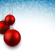 blue background with christmas balls N7