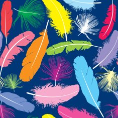 Feather decorative seamless background