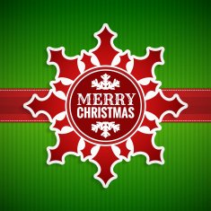 Christmas snowflake vintage card N3