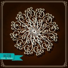 Vintage card with snowflake N2