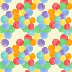 Watercolor seamless pattern with colorful circles