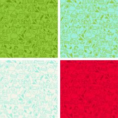 Merry Christmas seamless patterns
