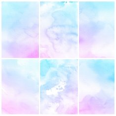 Set of Colorful water color painting background N532