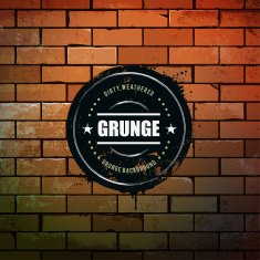 Grunge circle banner