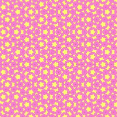 Colorful retro wallpaper with yellow star and pink circle