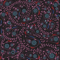 Eastern paisley pattern vector background