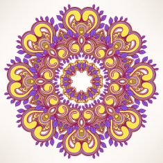 round leaf purple pattern N2