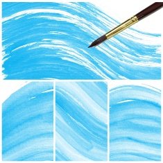 Set of Colorful water color painting background N549